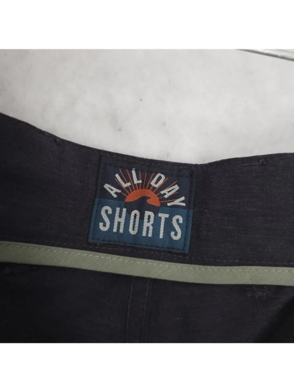 FAHERTY All Day Shorts Charcoal Gray Black Drawstring Stretch Size 38
